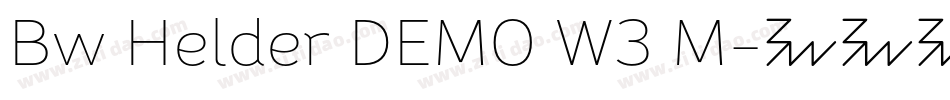 Bw Helder DEMO W3 M字体转换